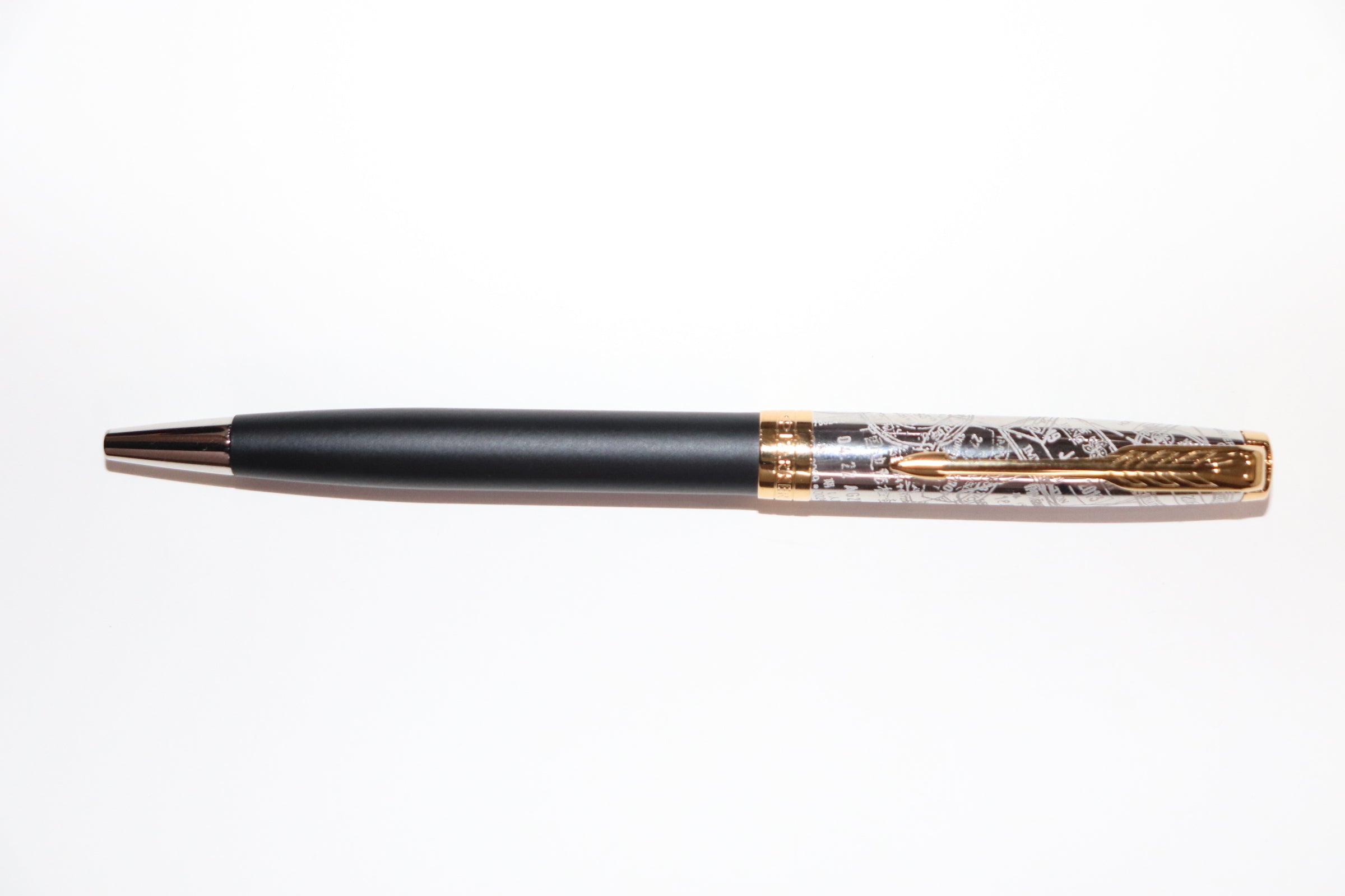 Parker Sonnet Reflection Matte Black With Classy Engraved Goldtrims Cap Ballpoint Pen
