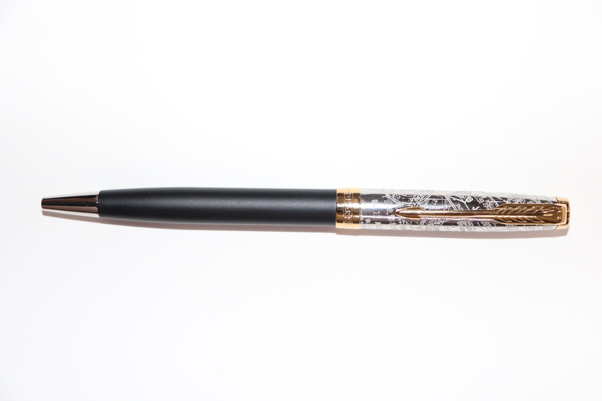 Parker Sonnet Reflection Matte Black With Classy Engraved Goldtrims Cap Ballpoint Pen