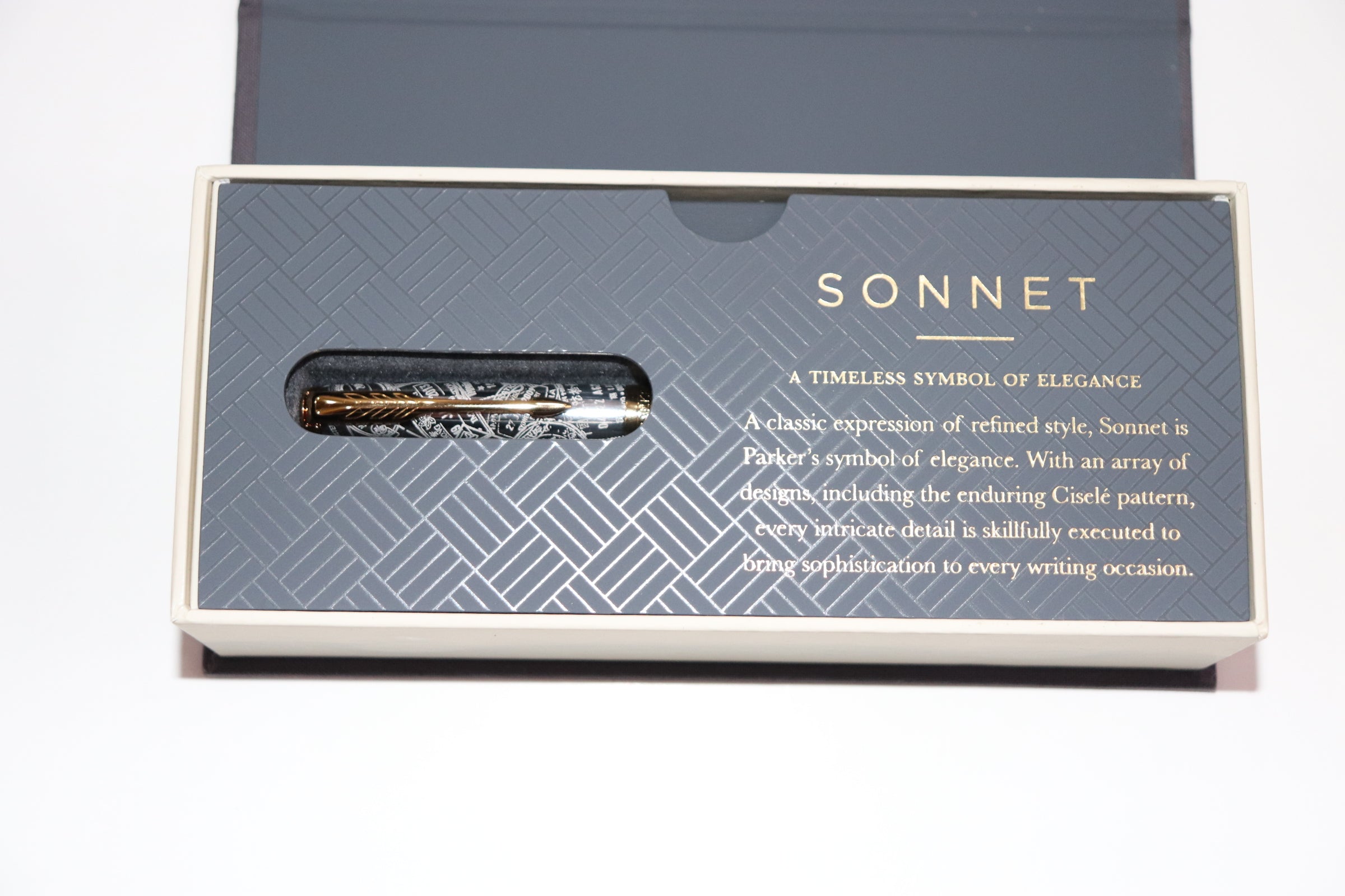Parker Sonnet Reflection Matte Black With Classy Engraved Goldtrims Cap Ballpoint Pen