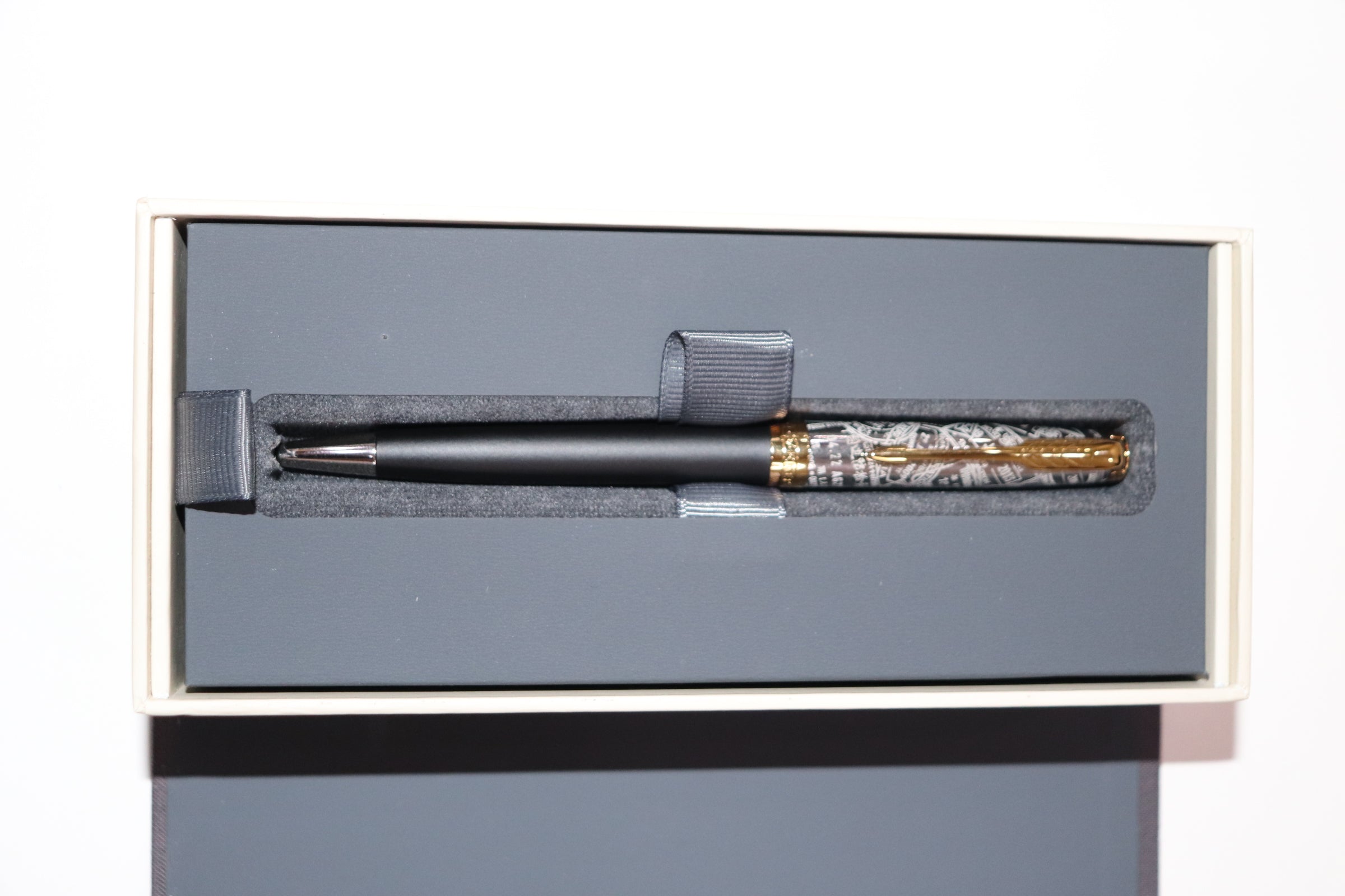 Parker Sonnet Reflection Matte Black With Classy Engraved Goldtrims Cap Ballpoint Pen