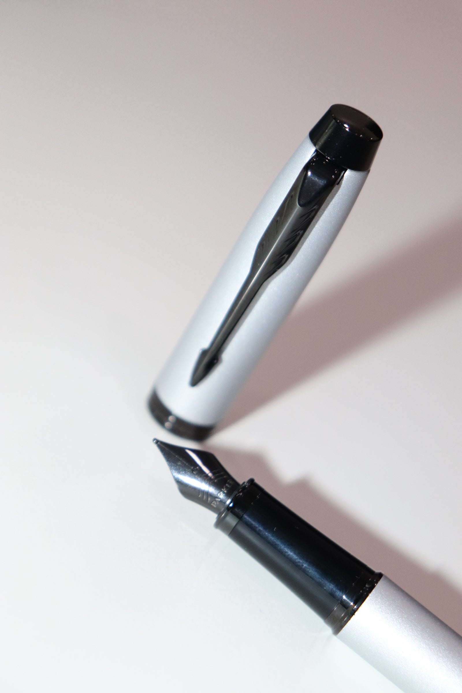 Parker IM Monochrome Matte Grey Black Trim Fountain Pen