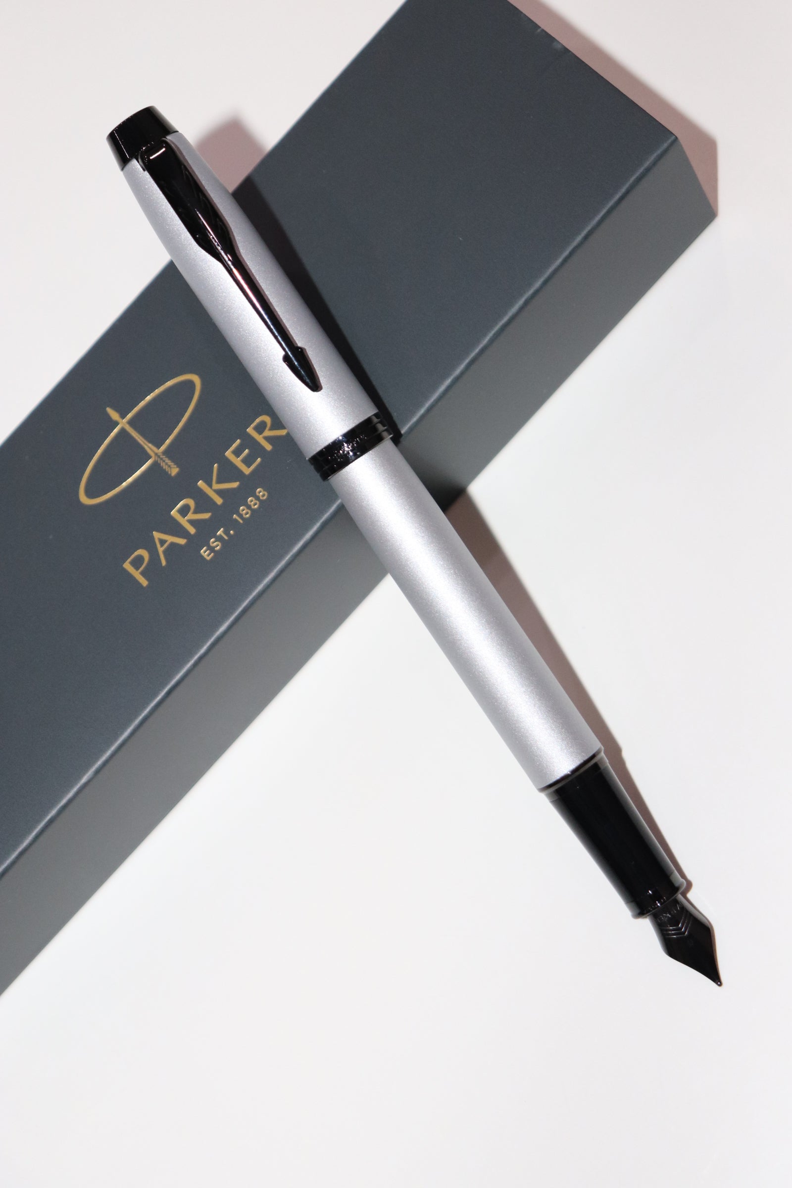 Parker IM Monochrome Matte Grey Black Trim Fountain Pen