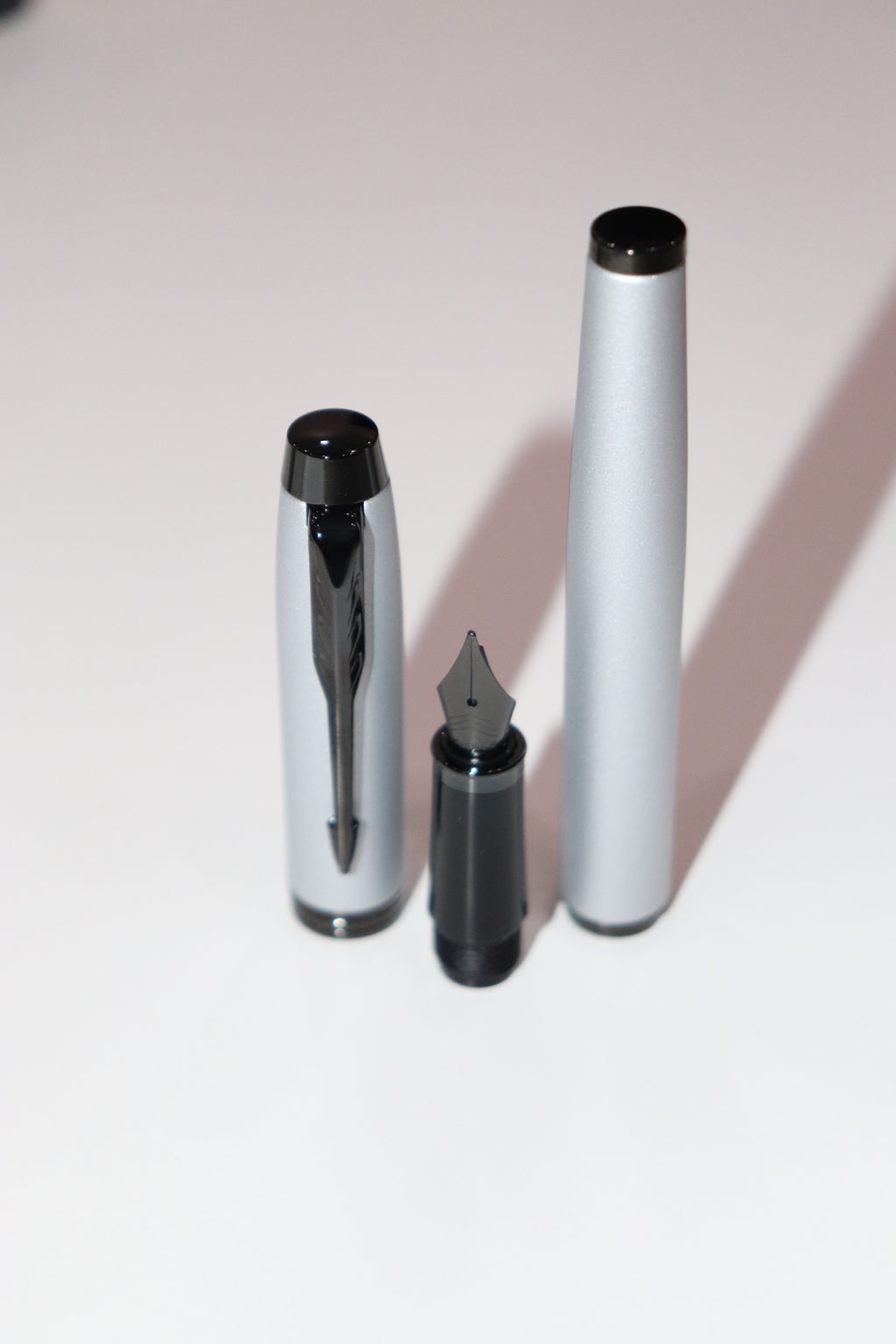 Parker IM Monochrome Matte Grey Black Trim Fountain Pen