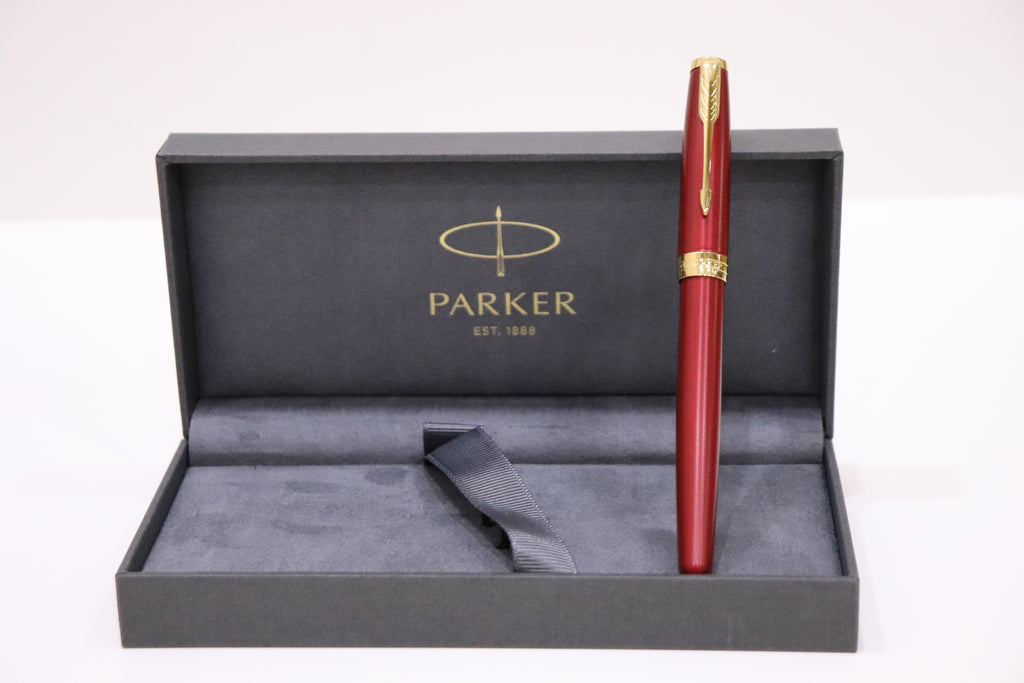Parker Sonnet Intense Red Gold Trim Fountain Pen