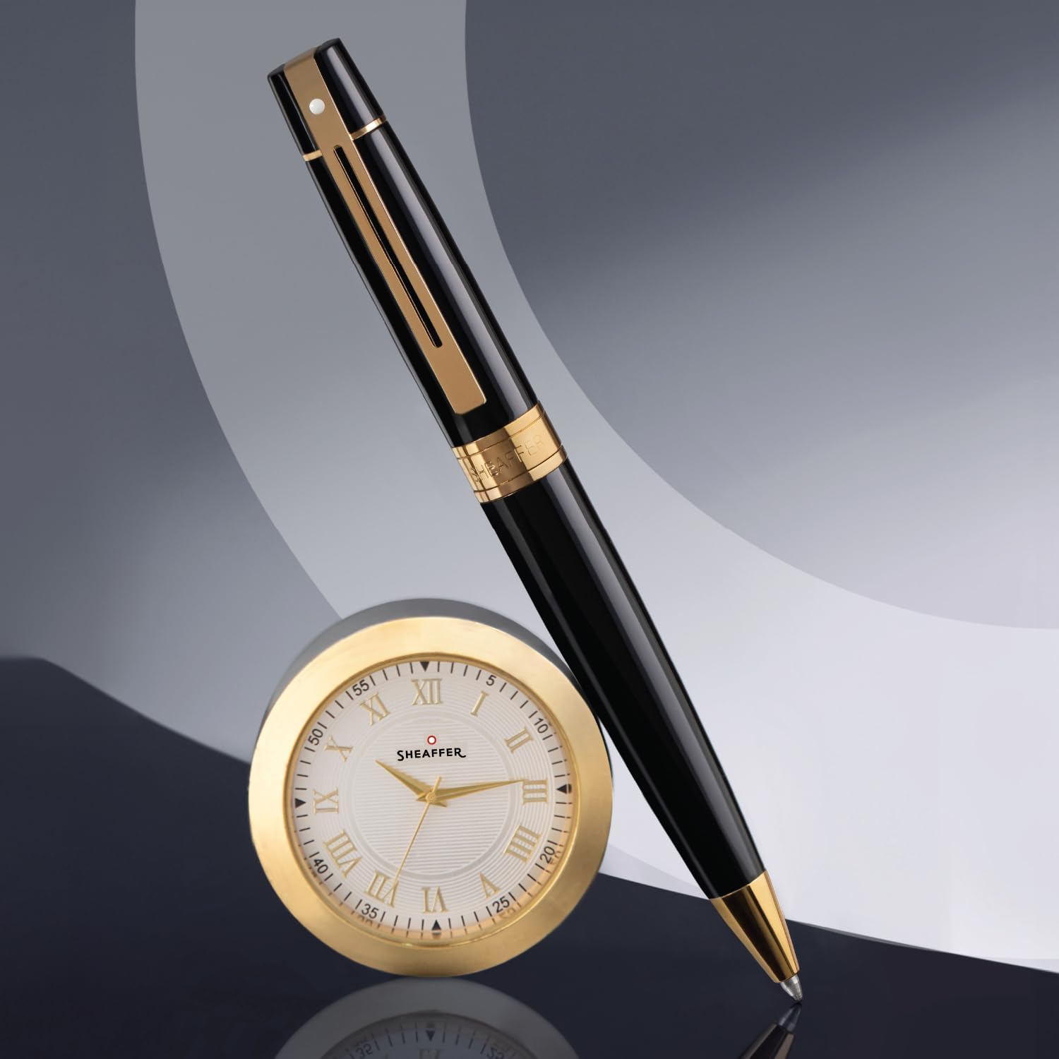 Sheaffer Gift Collection 300 – 9325 Glossy Black Gold Tone Trim Ballpoint Pen