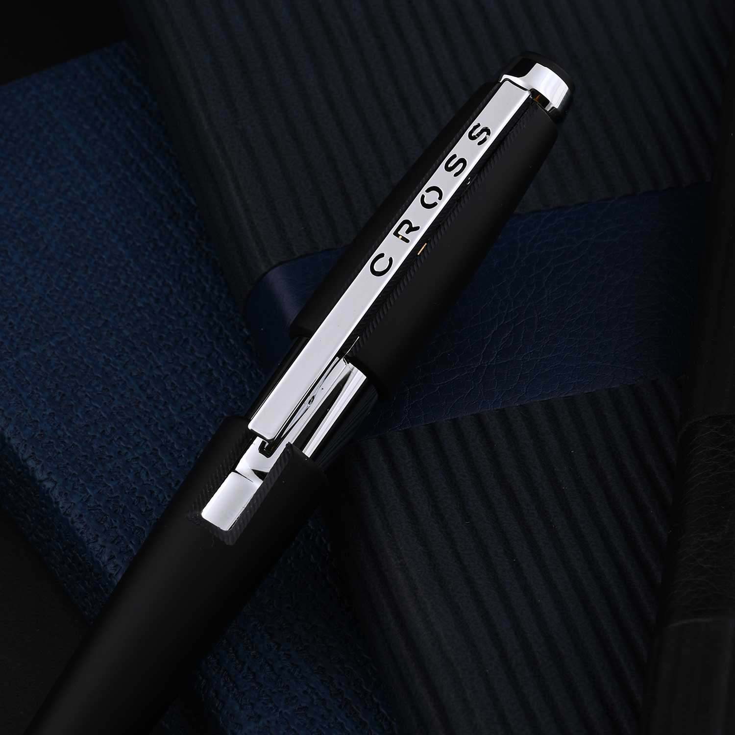 Cross Edge Roller Ball Pen - Jet Black CT AT0555-2