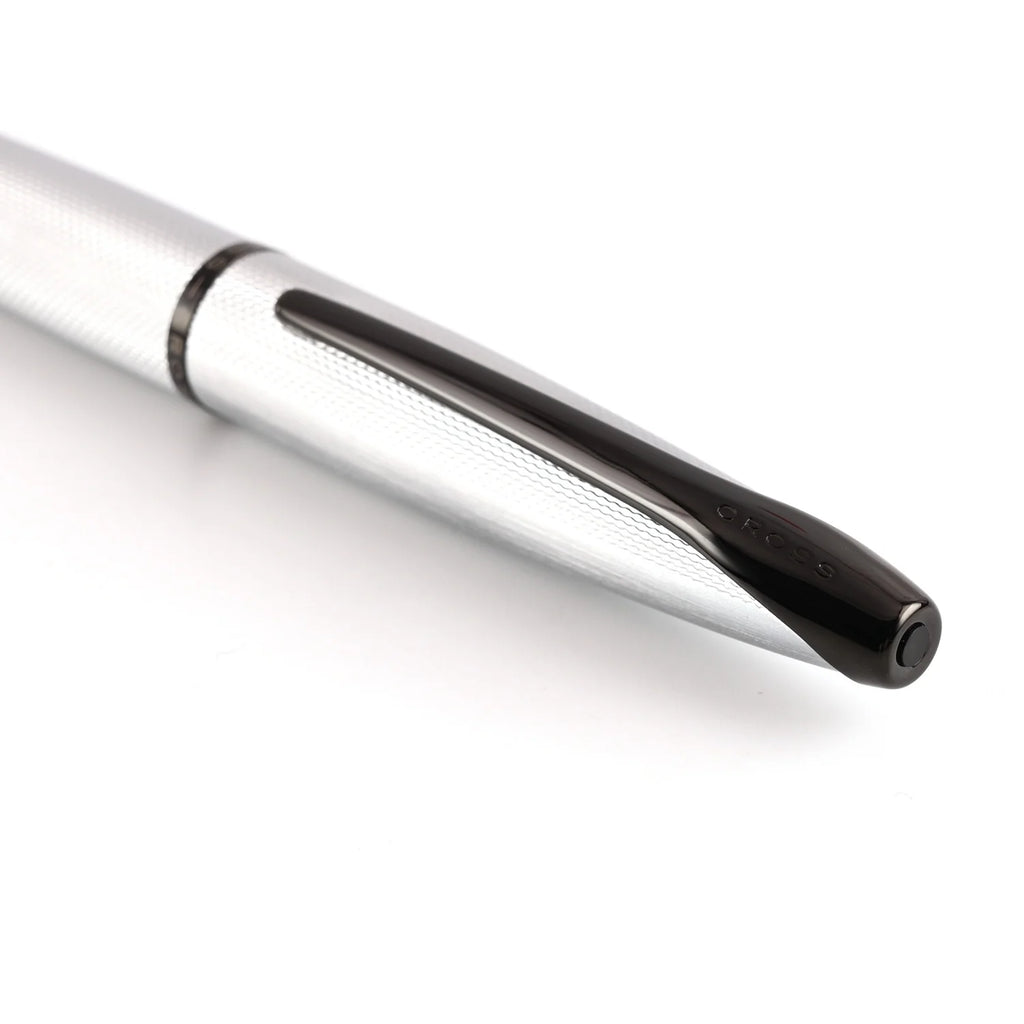 Cross ATX Brushed Chrome Etched Diamond Pattern Fountain Pen