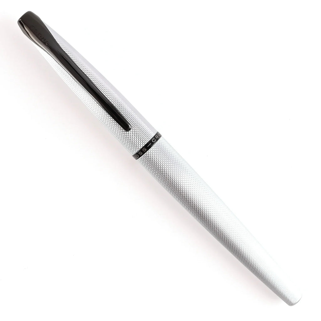 Cross ATX Brushed Chrome Etched Diamond Pattern Fountain Pen