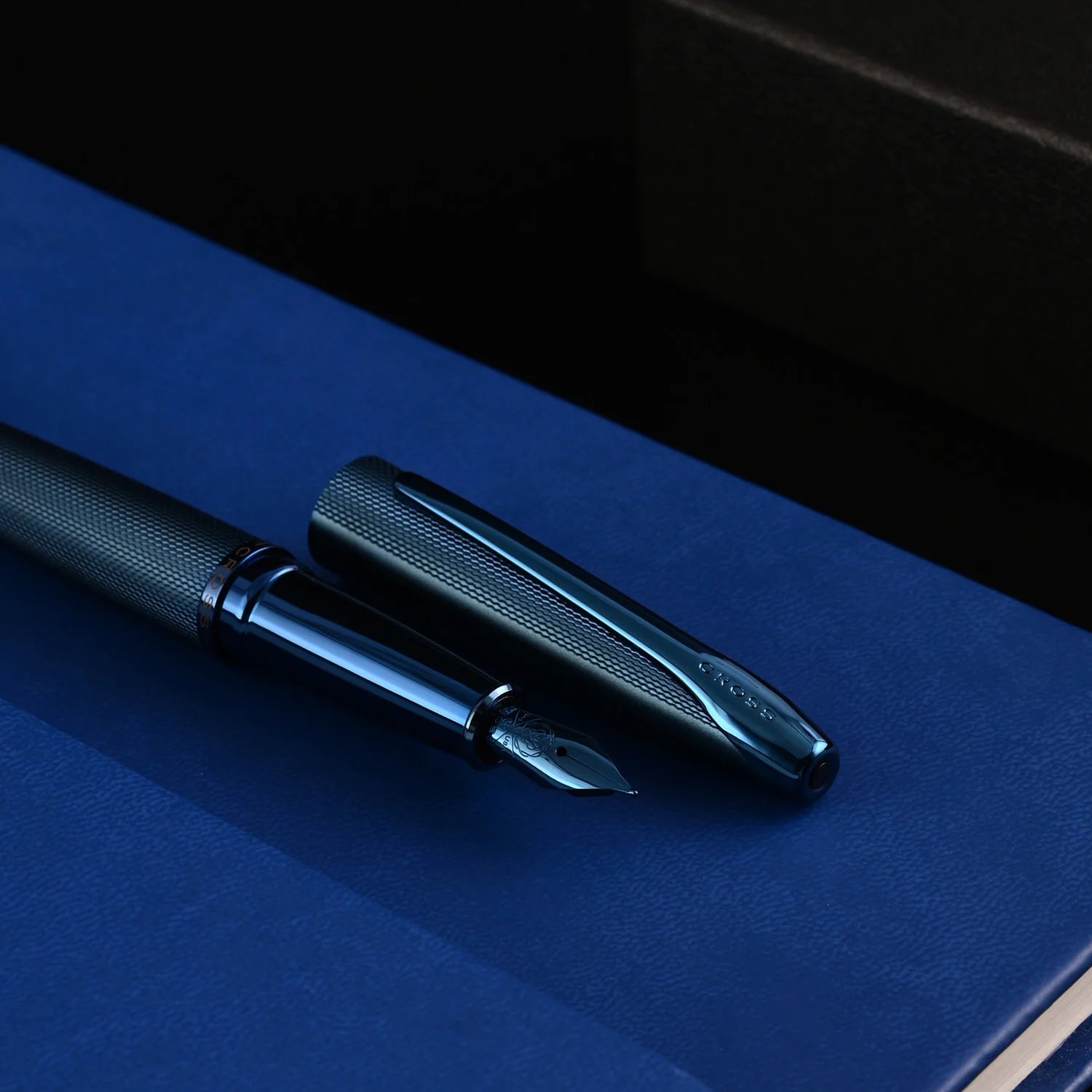 Cross ATX Sand Blasted Dark Blue Fountain Pen