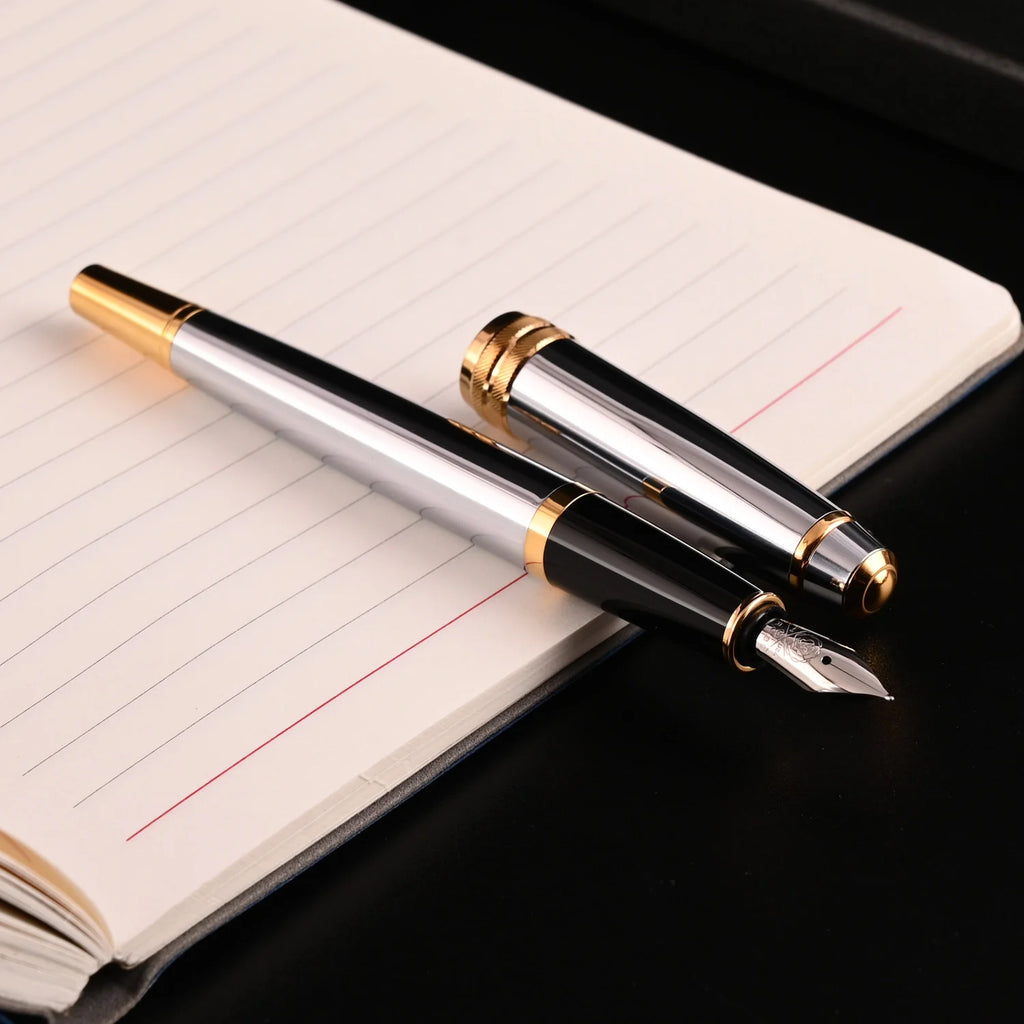 Cross Bailey Medalist Fountain Pen – Chrome with Gold Trim