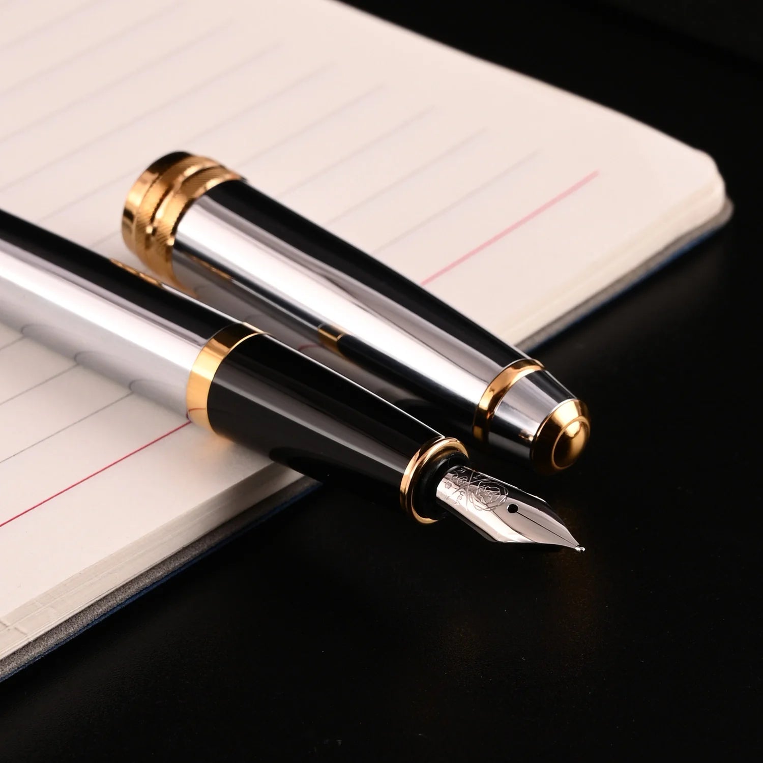Cross Bailey Medalist Fountain Pen – Chrome with Gold Trim