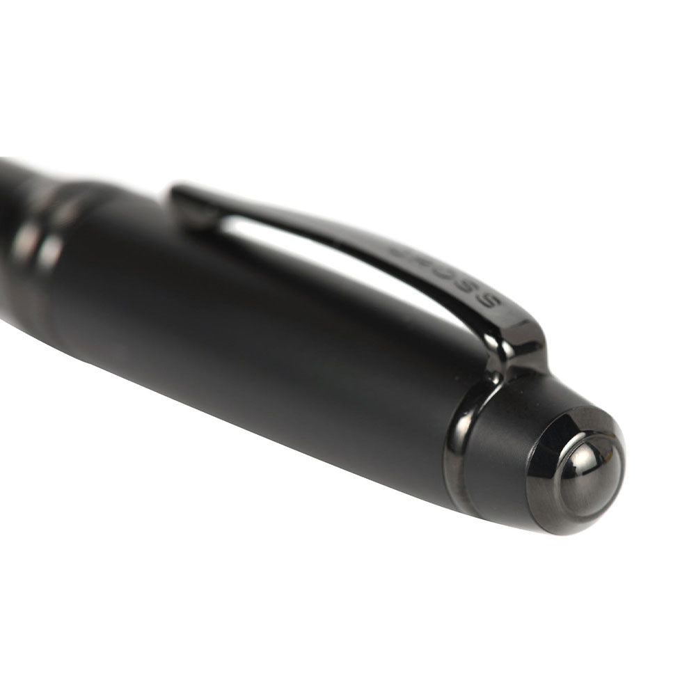 Cross Bailey Matte Black Lacquer Stainless Steel Fountain Pen