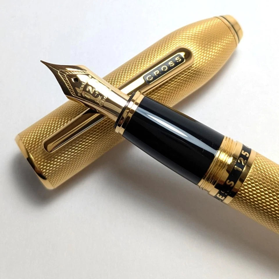 Cross Peerless 125 Core Collection 23KT Gold Plated Fountain Pen – 18KT Gold Plated Nib
