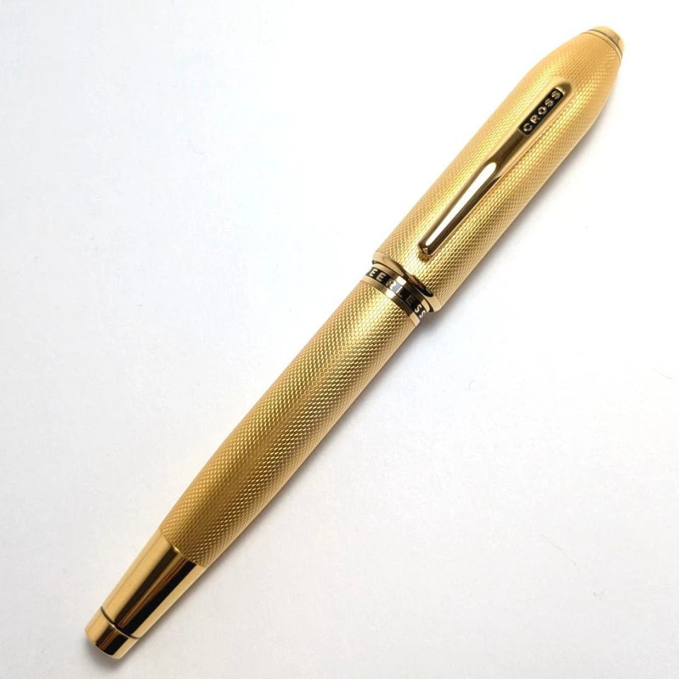 Cross Peerless 125 Core Collection 23KT Gold Plated Fountain Pen – 18KT Gold Plated Nib