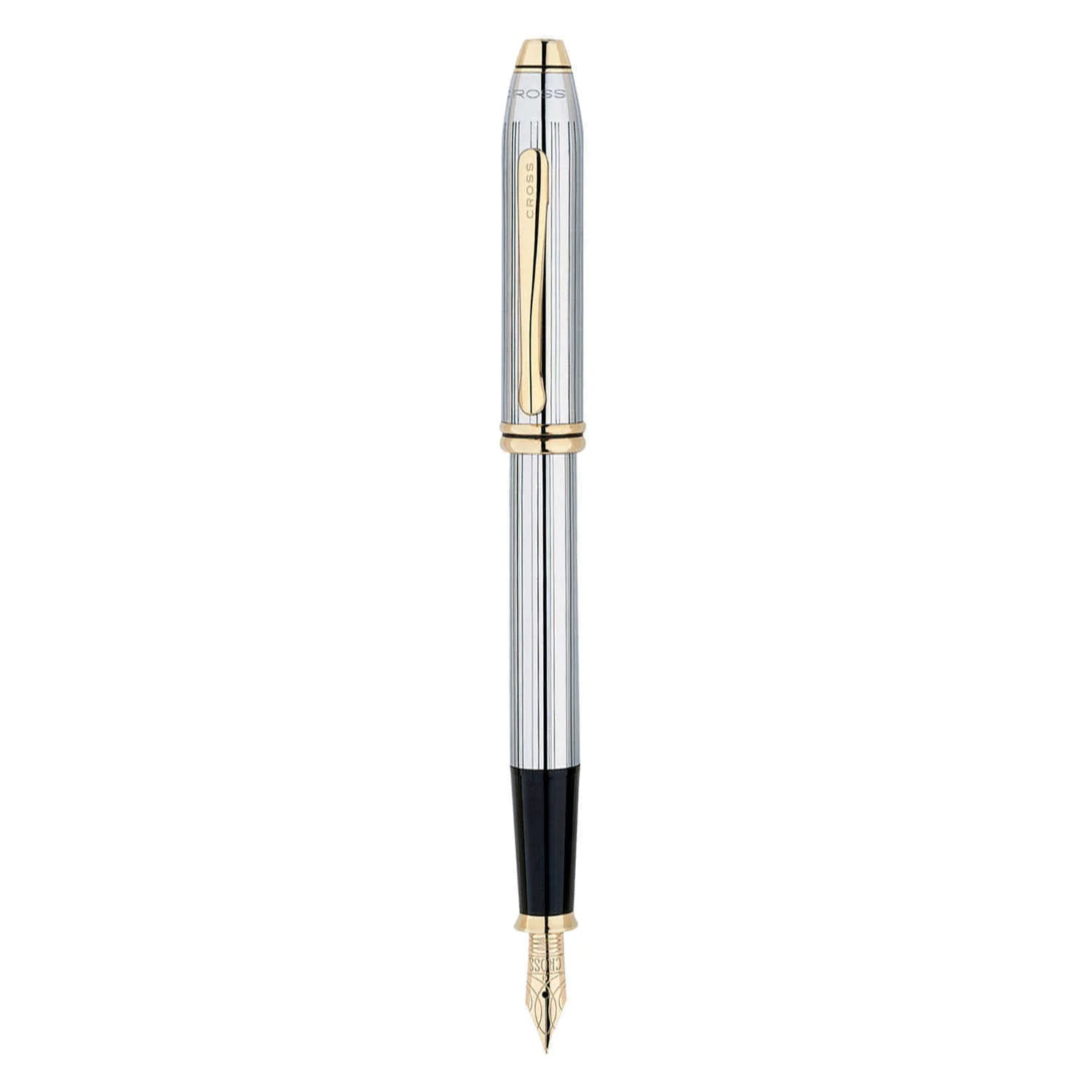 Cross Townsend Fountain Pen – 23 Carat Gold Plated Appointments & 18K Gold Plated Nib
