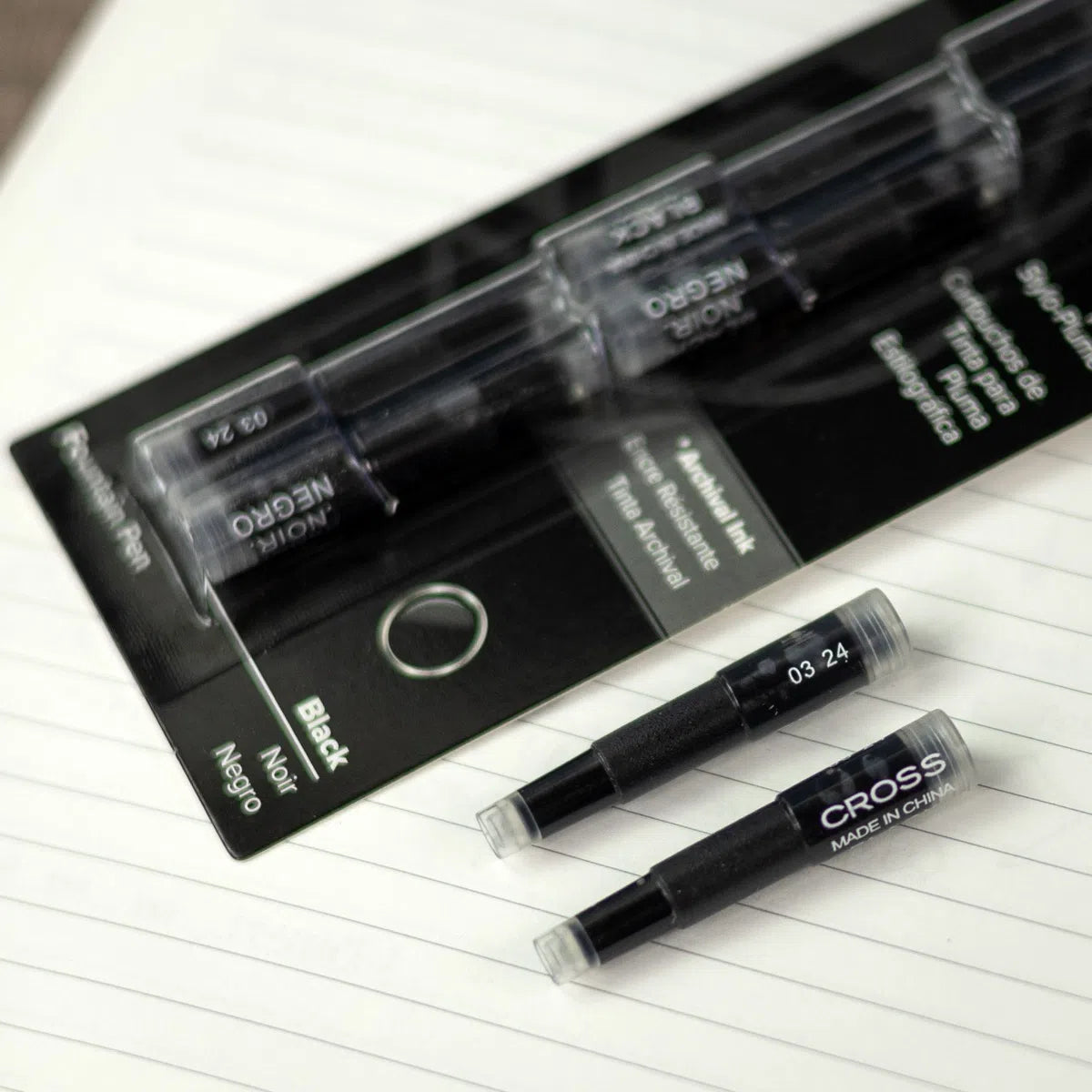 Cross Fountain Pen Ink Cartridges Black — Pack of 6