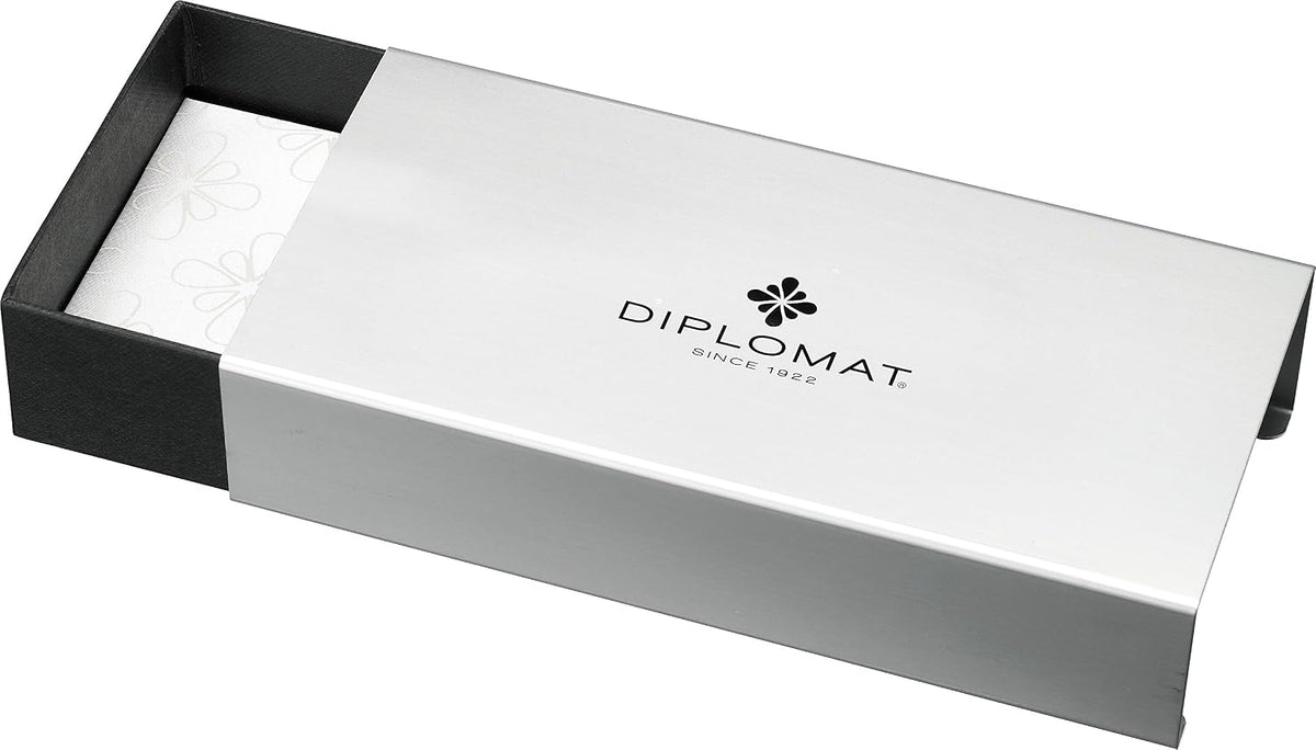 Diplomat Excellence A2 Black Lacquer Gold Trim Easy Flow Ballpoint Pen