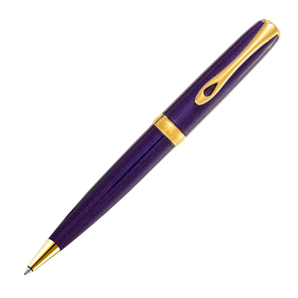 Diplomat Excellence A2 Violet Rain Gold Trim Easy Flow Ballpoint Pen