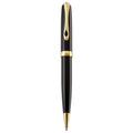 Diplomat Excellence A2 Black Lacquer Gold Trim Easy Flow Ballpoint Pen