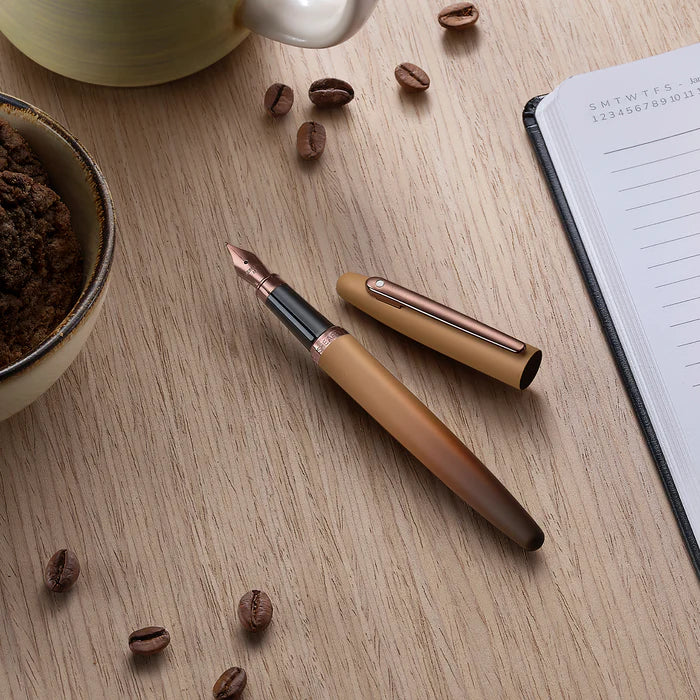 Sheaffer VFM 9428 Coffee Edition Matt Brown with Regal Brown PVD Trims Fountain Pen