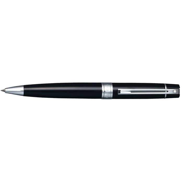 Sheaffer Gift Collection 300 – 9312 Glossy Black Chrome Trim Ballpoint Pen