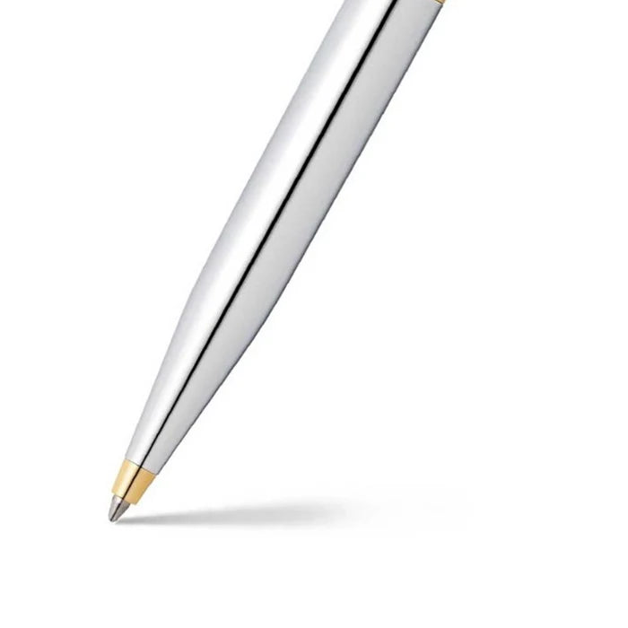 Sheaffer VFM 9422 Polished Chrome Gold Tone Trim Ballpoint Pen