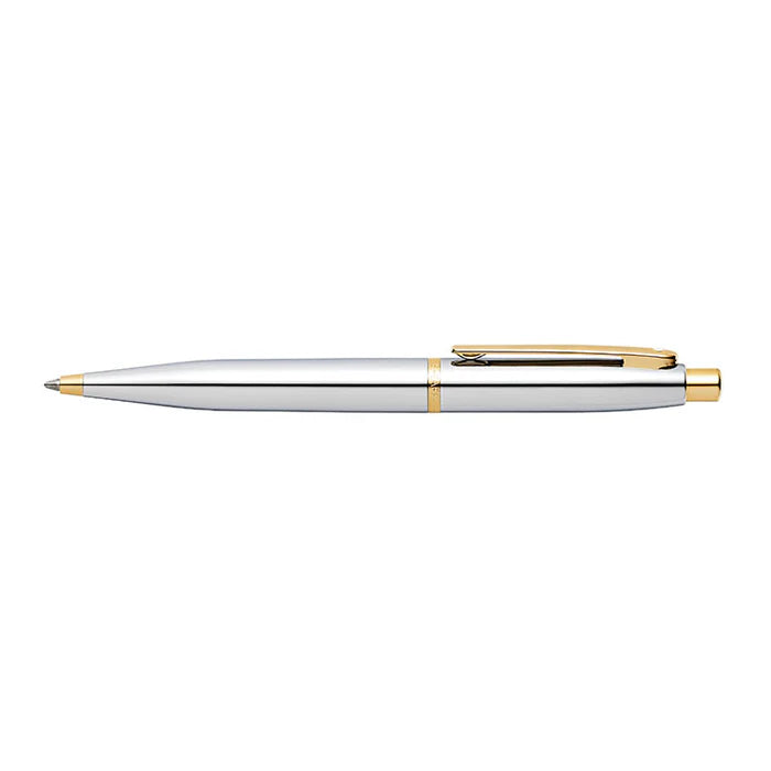 Sheaffer VFM 9422 Polished Chrome Gold Tone Trim Ballpoint Pen