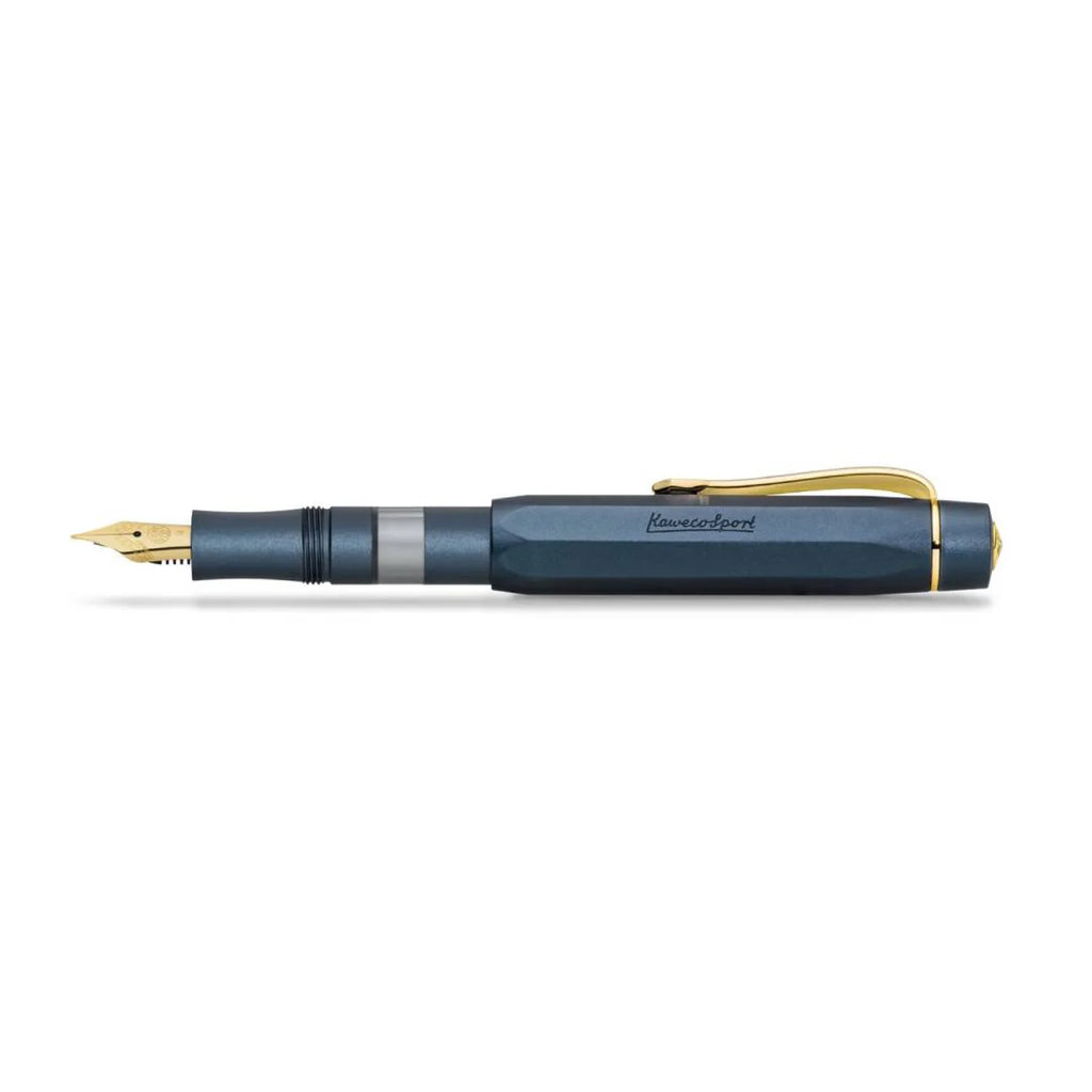 Kaweco Piston Sport AL Solo Navy Gold Fountain Pen – Medium 11000414
