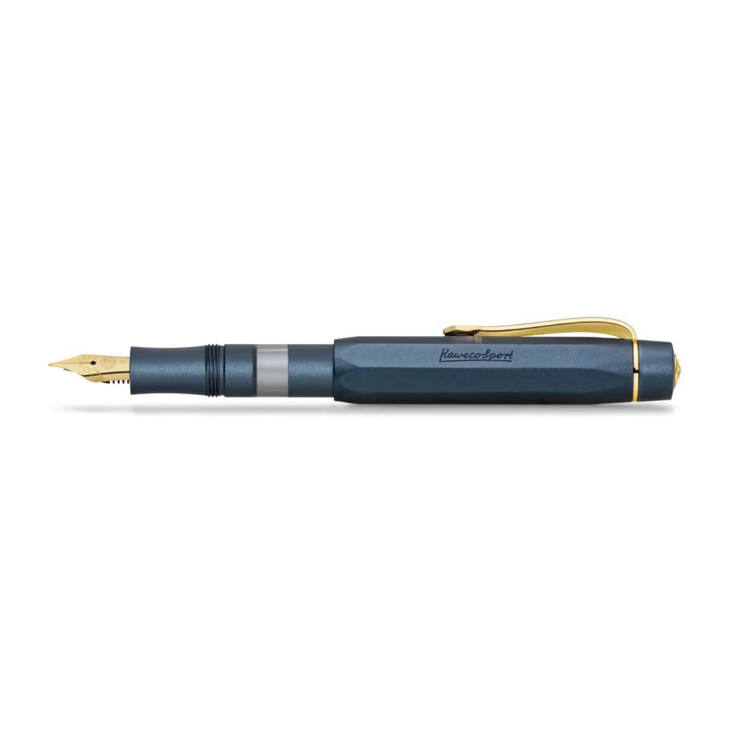 Kaweco Piston Sport AL Solo Navy Gold Fountain Pen – Medium 11000414