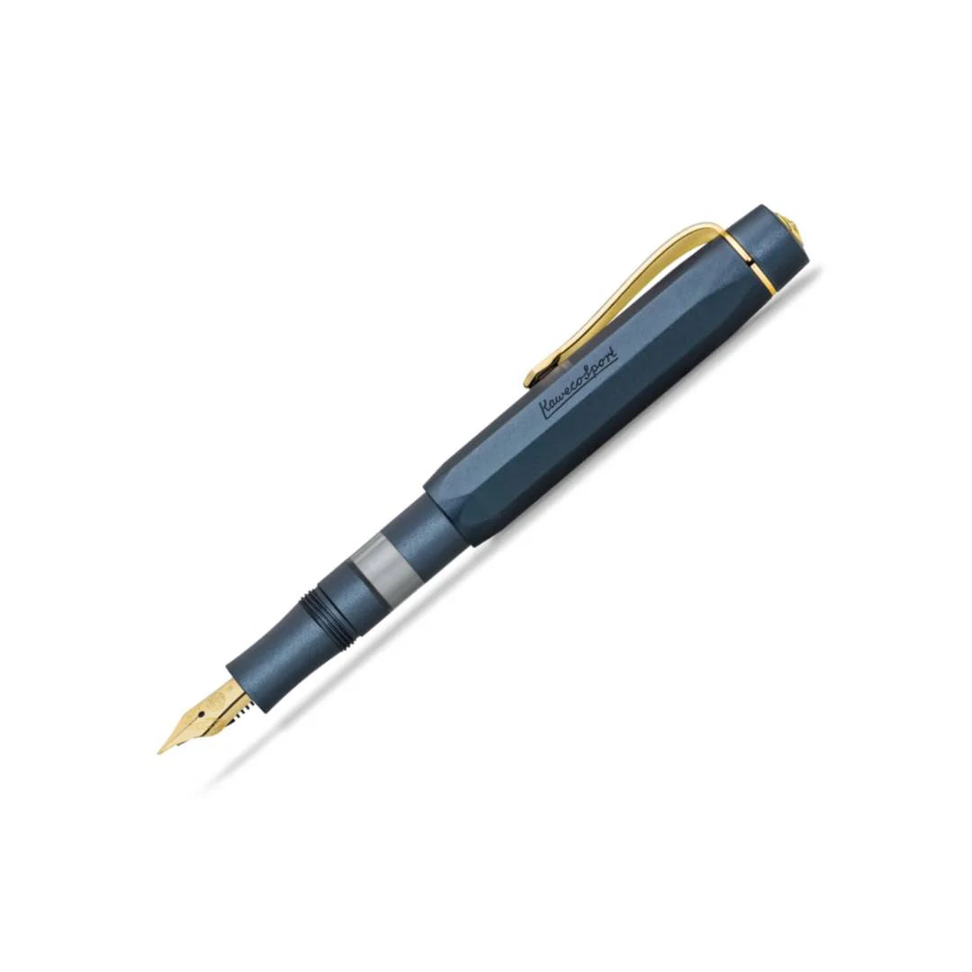 Kaweco Piston Sport AL Solo Navy Gold Fountain Pen – Medium 11000414