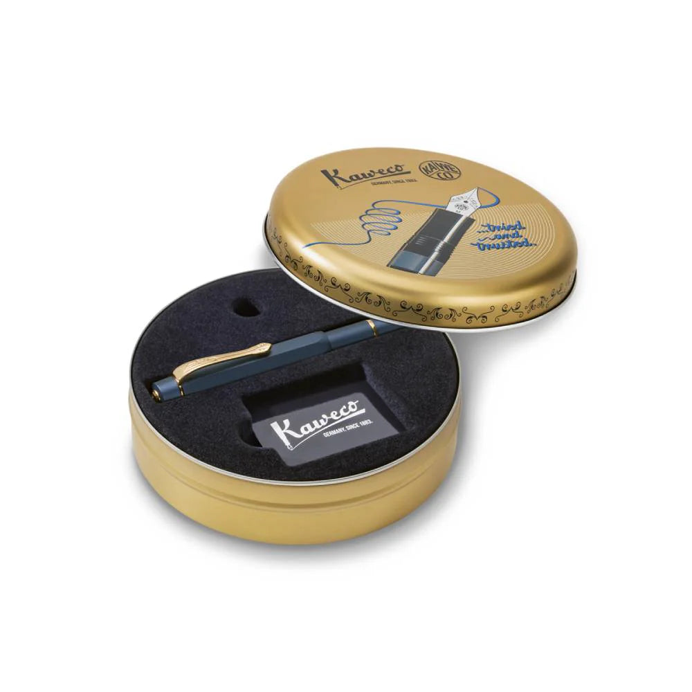 Kaweco Piston Sport AL Solo Navy Gold Fountain Pen – Medium 11000414