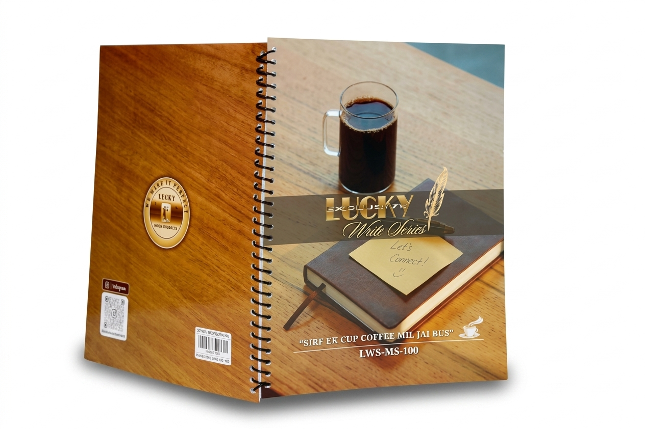 Lucky Write Series Spiral Notebooks Collection 100 – 300 Pages With Lovely Quotes & Designs