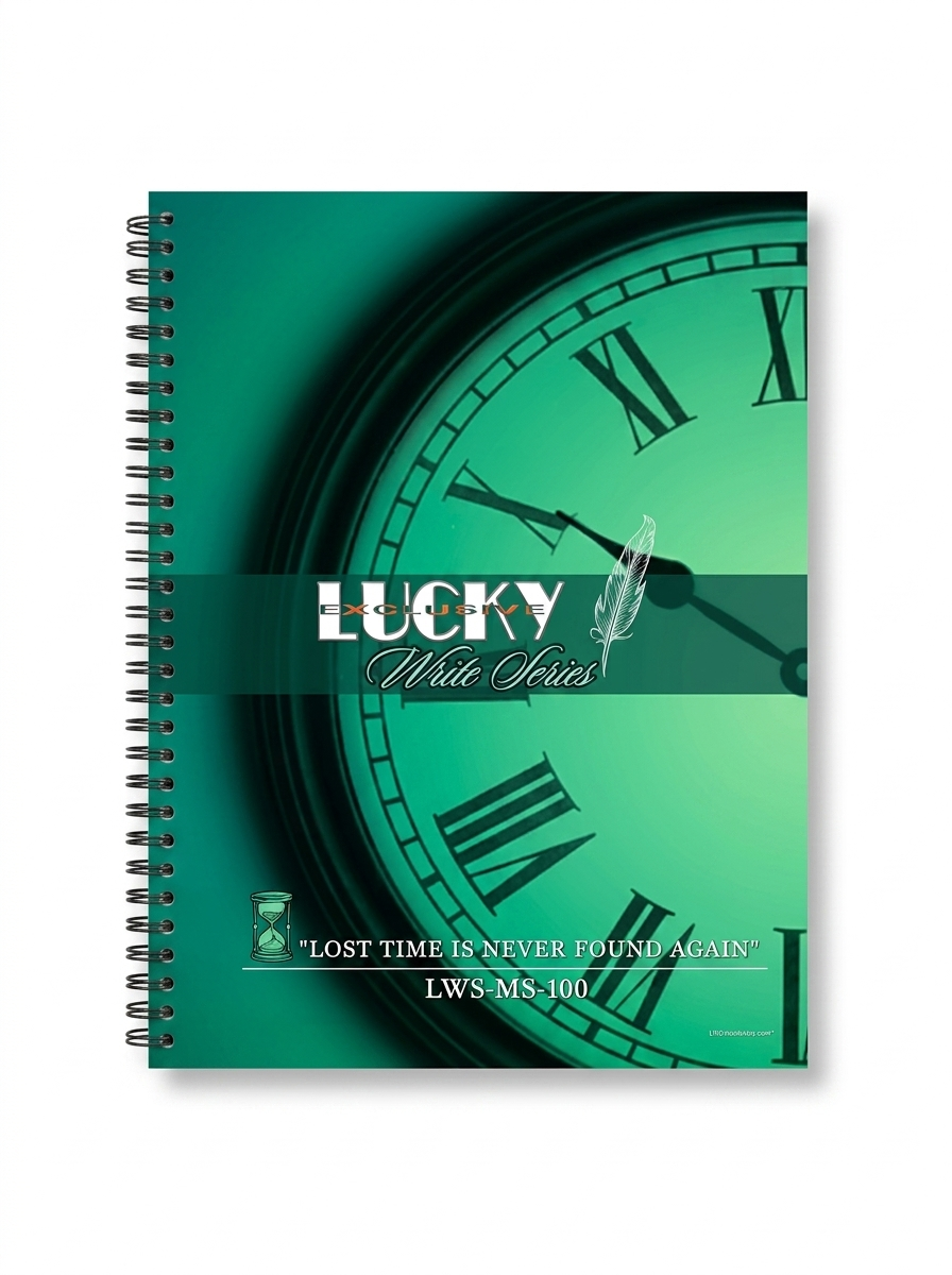 Lucky Write Series Spiral Notebooks Collection 100 – 300 Pages With Lovely Quotes & Designs