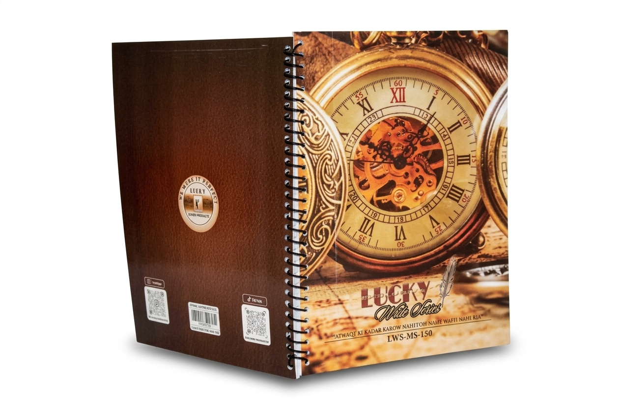 Lucky Write Series Spiral Notebooks Collection 100 – 300 Pages With Lovely Quotes & Designs