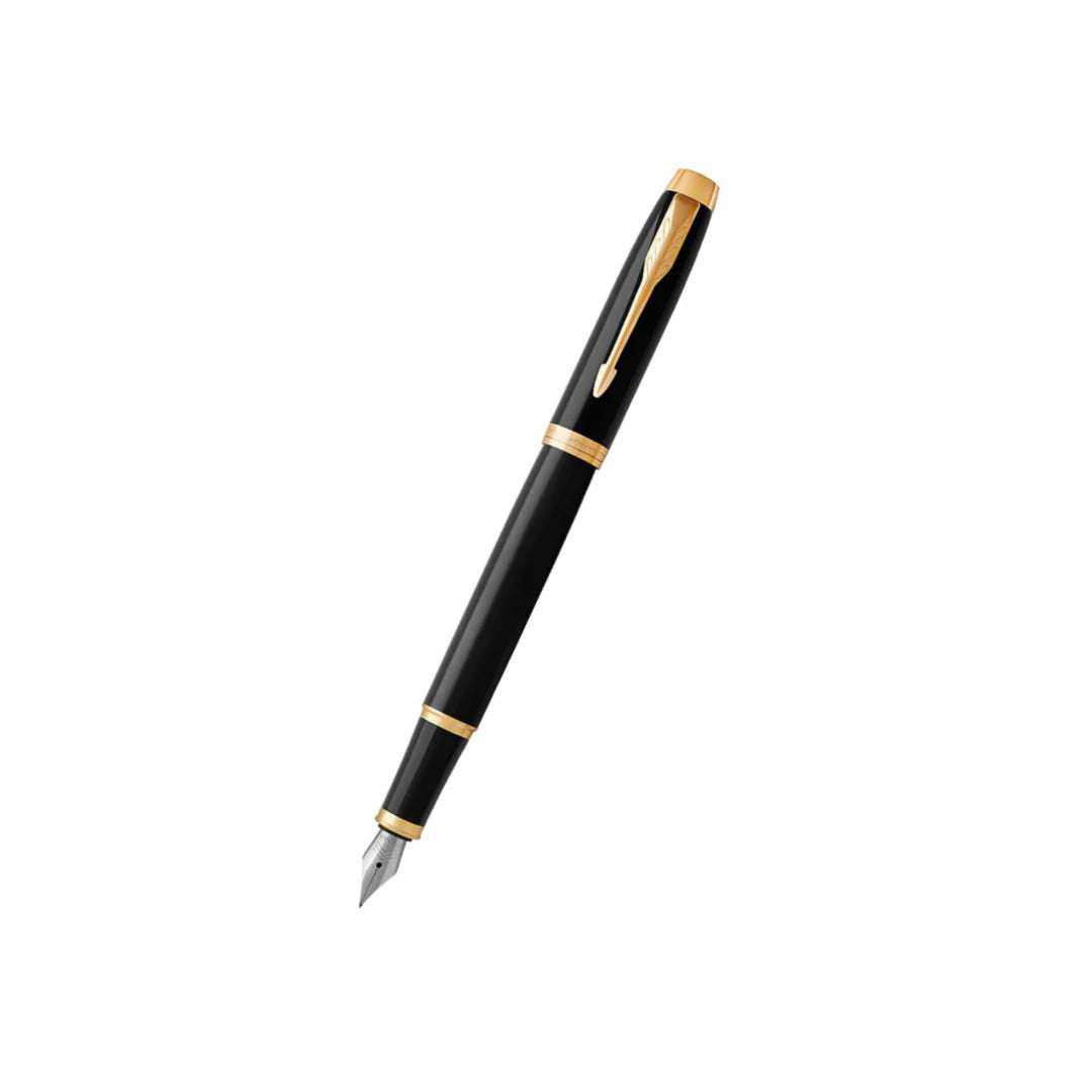 Parker IM Fountain Pen Black Lacquer with Gold Trim