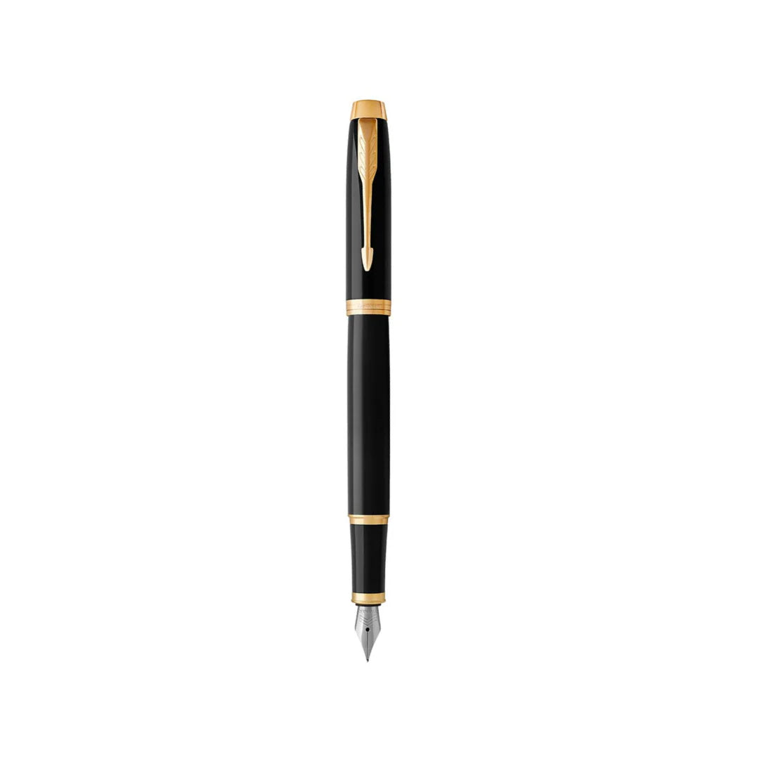 Parker IM Fountain Pen Black Lacquer with Gold Trim