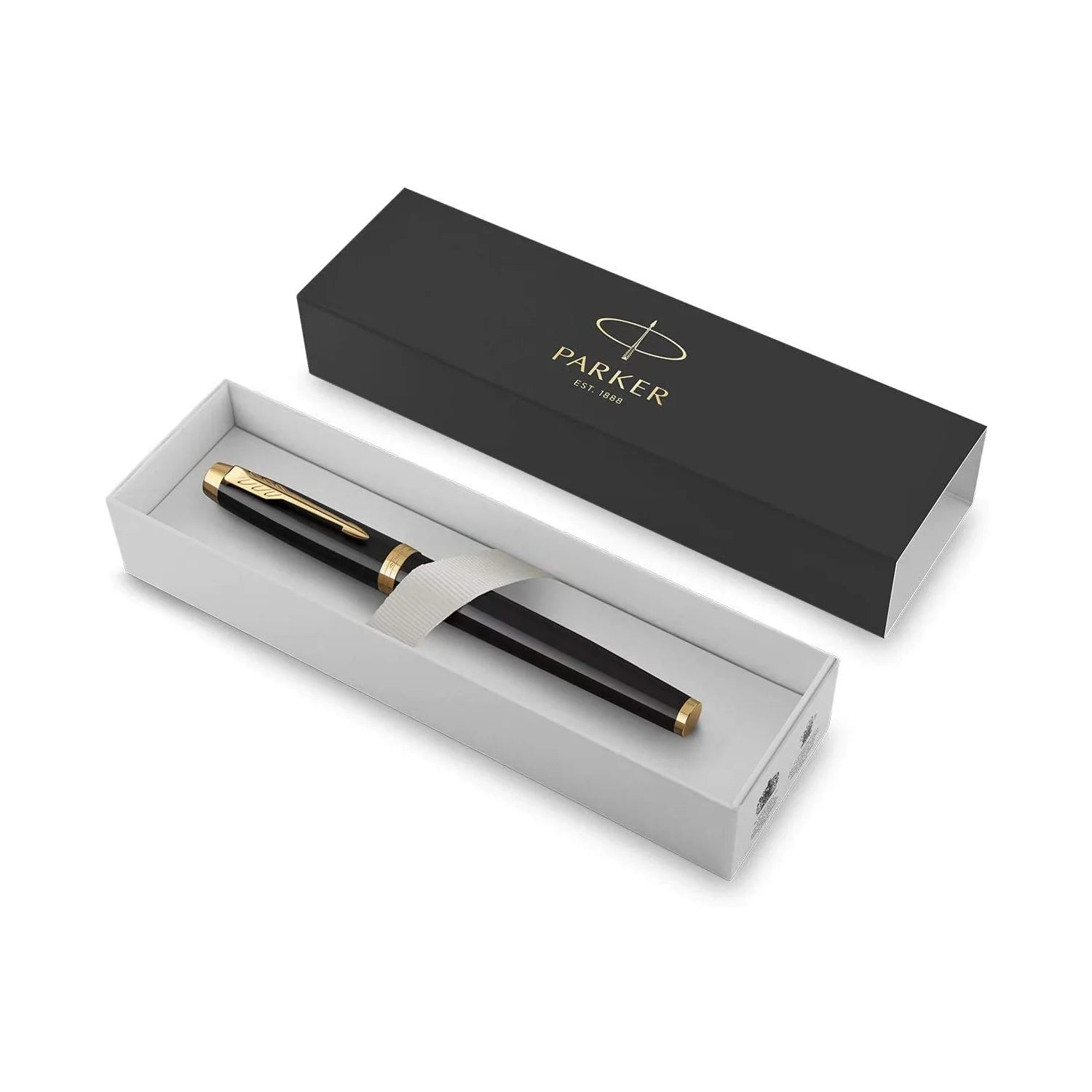 Parker IM Fountain Pen Black Lacquer with Gold Trim
