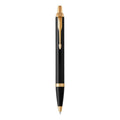 Parker IM Black Lacquer Gold Trim Ballpoint Pen