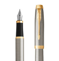 Parker IM Core Brushed Metal Stainless Steel GT Fountain Pen