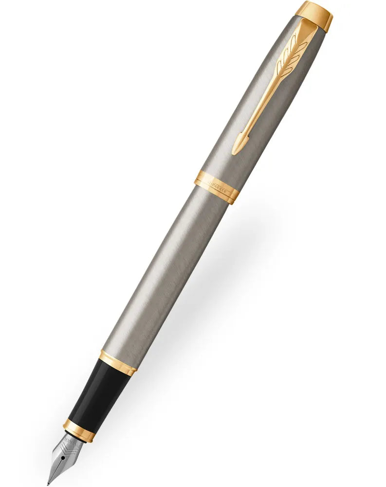 Parker IM Core Brushed Metal Stainless Steel GT Fountain Pen