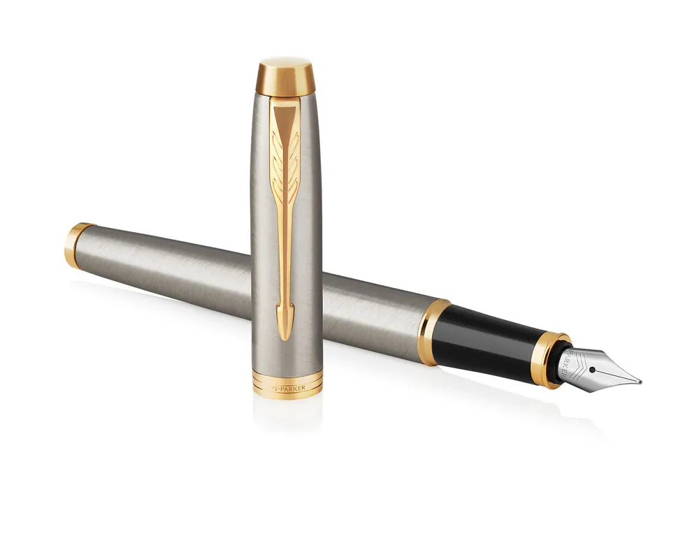 Parker IM Core Brushed Metal Stainless Steel GT Fountain Pen