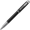 Parker Premium Matte Black Chrome Trim Rollerball Pen