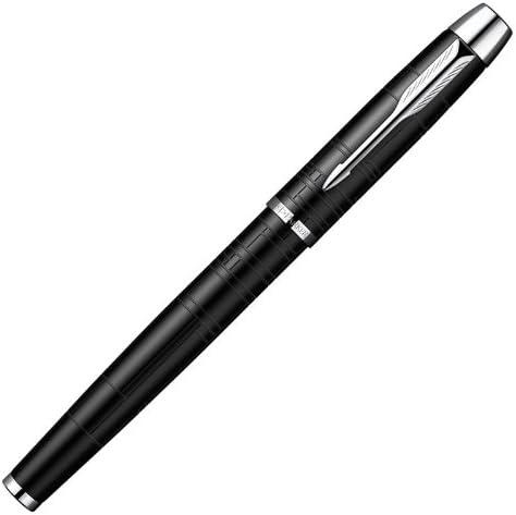 Parker Premium Matte Black Chrome Trim Rollerball Pen
