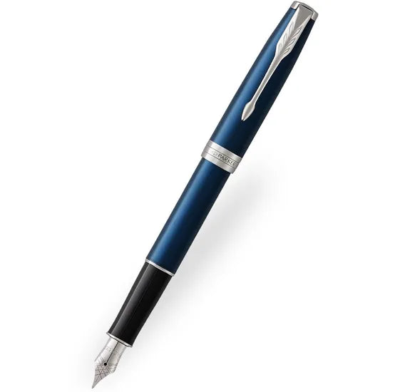 Parker Sonnet Classy Blue Chrome Trim Fountain Pen