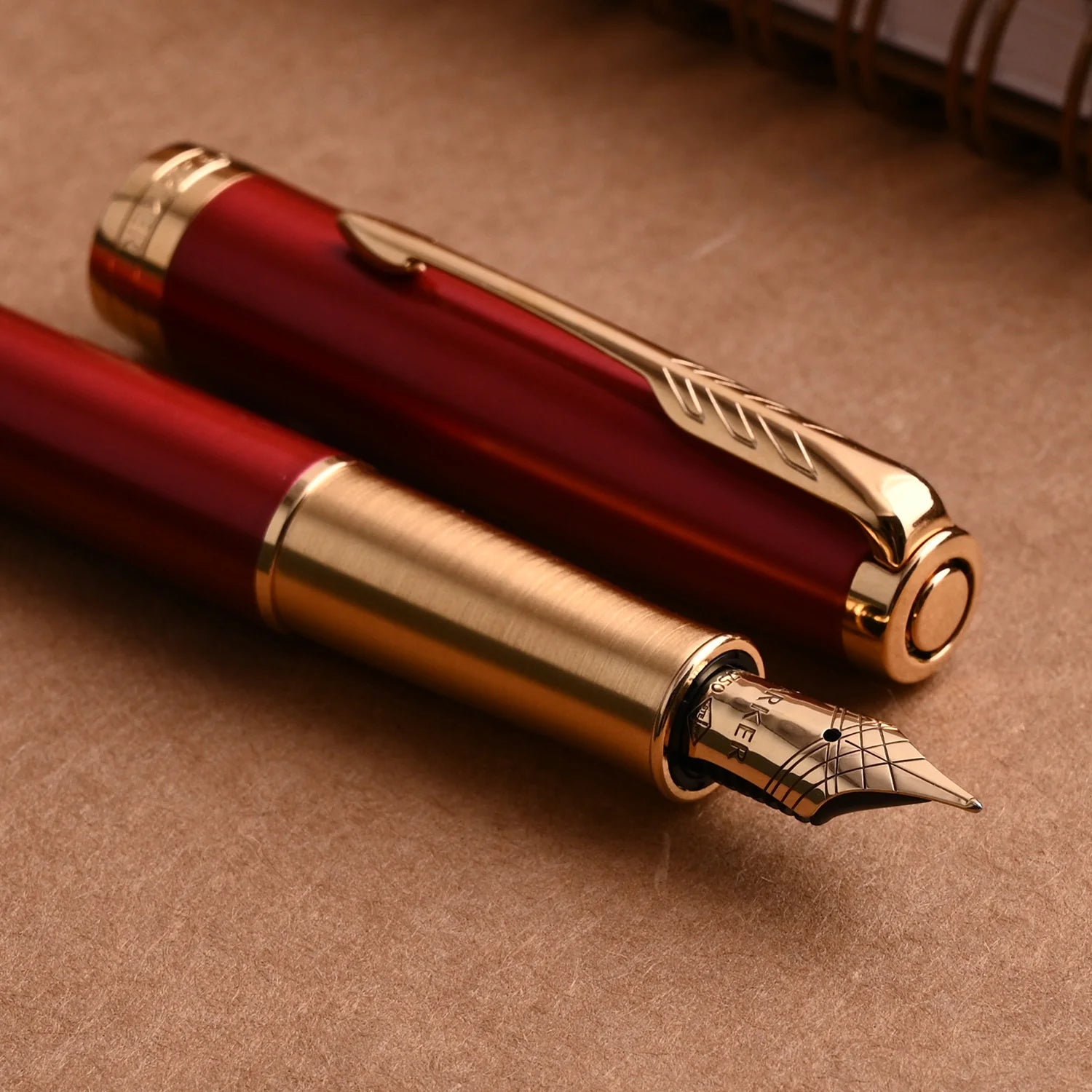 Parker Sonnet Intense Red Gold Trim Fountain Pen
