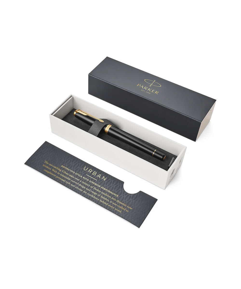 Parker Urban Fountain Pen - Muted Black with Gold Trim