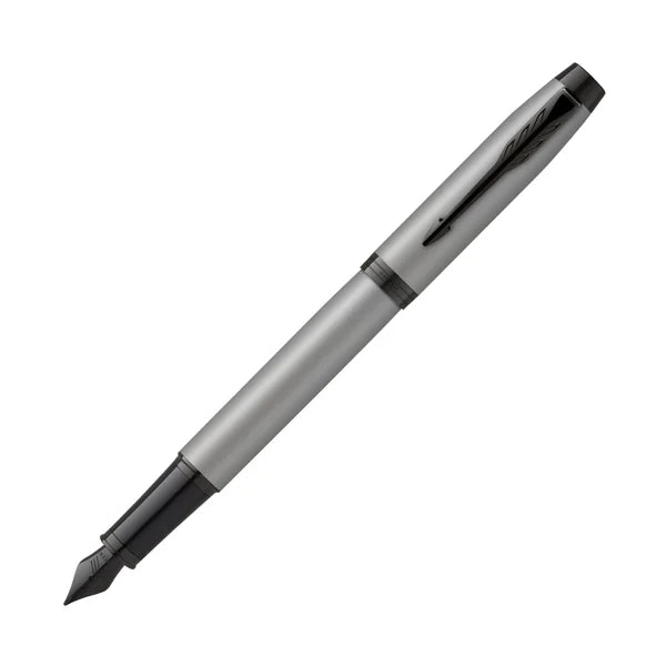 Parker IM Monochrome Matte Grey Black Trim Fountain Pen