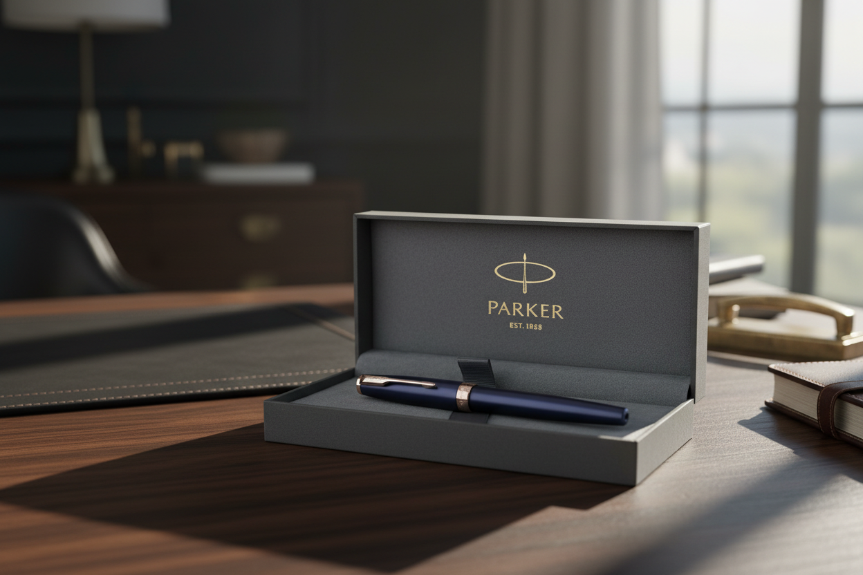 Parker Sonnet Classy Blue Chrome Trim Fountain Pen