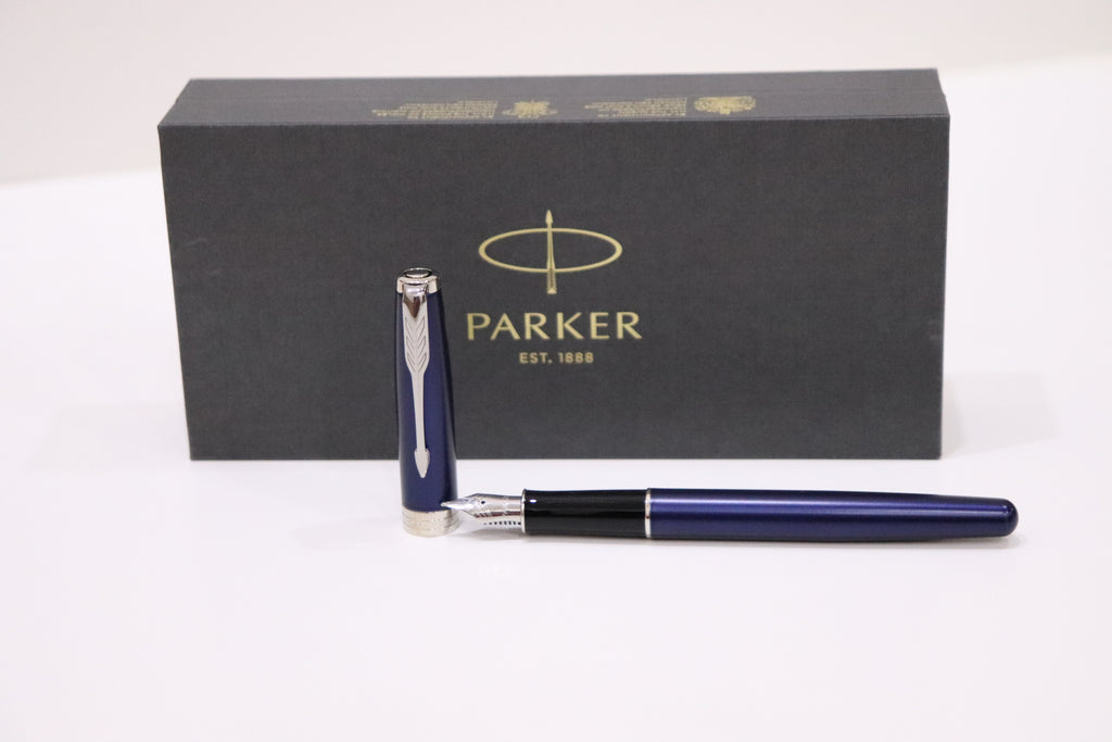 Parker Sonnet Classy Blue Chrome Trim Fountain Pen