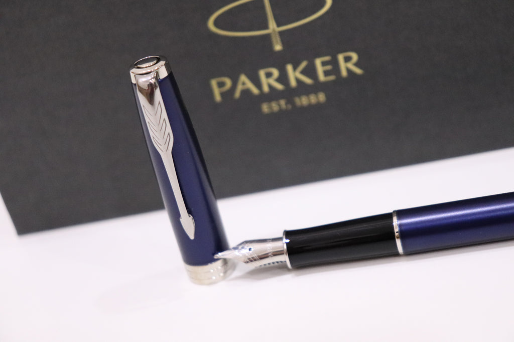 Parker Sonnet Classy Blue Chrome Trim Fountain Pen